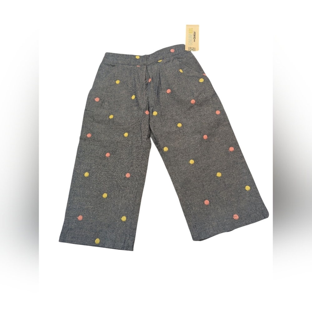 NWT OshKosh Genuine Kids Pastel Polka Dot Pants Size 2T NWT Cotton Chambray NEW